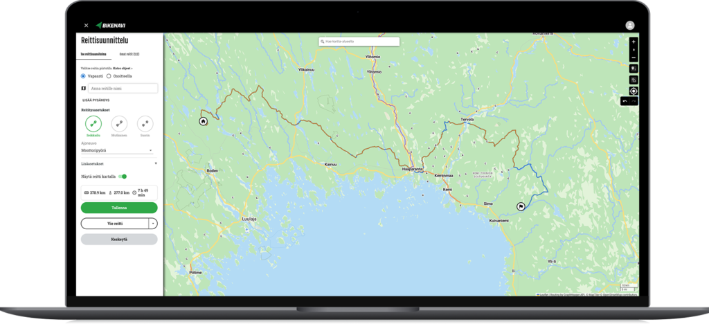 Bikenavi route planning app